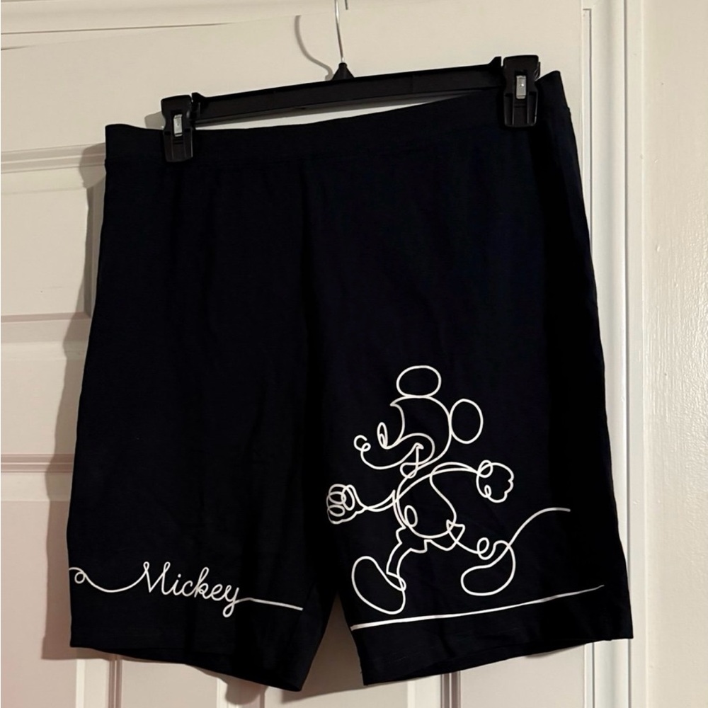 Disney Black Mickey Mouse Athletic Bike Shorts